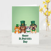 St. Patricks Day Vrienden Kaart (Gele Bloem)