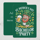 St. Patrick's Day vrijgezellenfeest kaart (Voorkant / Achterkant)