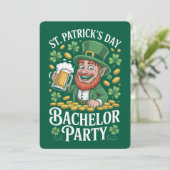 St. Patrick's Day vrijgezellenfeest kaart (Staand voorkant)