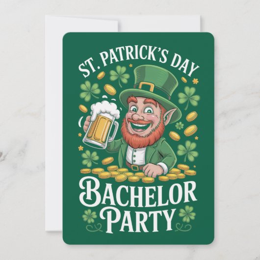 St. Patrick's Day vrijgezellenfeest kaart (Voorkant)