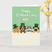 St. Patricks Day Vrouw Dierenkaart Kaart (Gele Bloem)