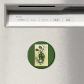  St. Patrick's Day, Vrouw Green Shamrocks Magneet (Insitu (Vaatwasser))