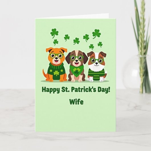 St. Patrick's Day Vrouw Kaart (Voorkant)