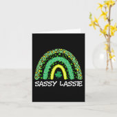 St Patricks Day Vrouwen Fun Sy Lie Kaart (Gele Bloem)