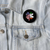 ST Patrick's day VS en ierland vlag Ronde Button 5,7 Cm (In situ)