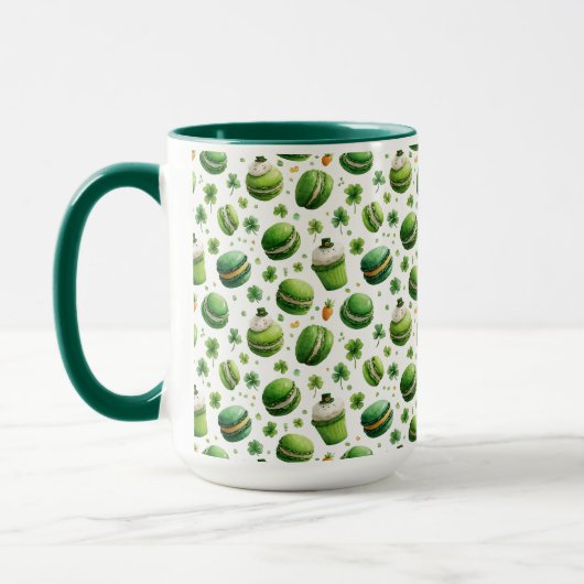St. Patrick's Day Watercolor Macaron & Shamrock Mok (Links)
