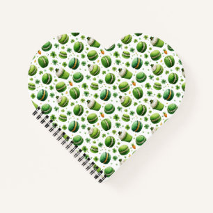 St. Patrick's Day Watercolor Macaron & Shamrock Notitieboek