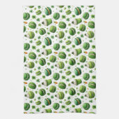 St. Patrick's Day Watercolor Macaron & Shamrock Theedoek (Verticaal)