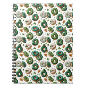 St. Patrick's Day Waterverf Donut & Klaver Notitieboek