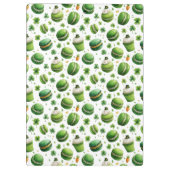 St. Patrick's Day Waterverf Macaron & Shamrock Klembord (Achterkant)