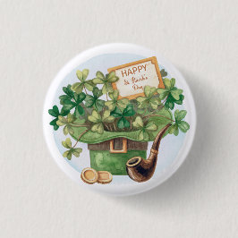 St. Patrick's Day Waterverf Spectaculaire Button