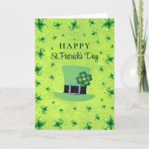 St. Patrick's Day-waterverfklaver op groen