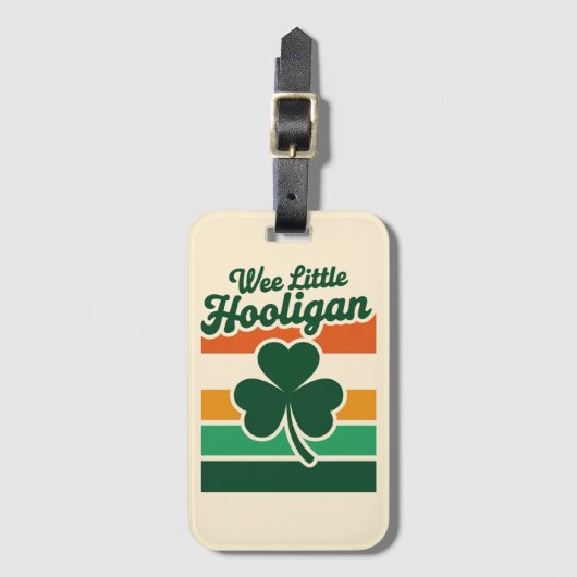 St Patricks Day We Little Hooligan Grappig Bagagelabel (Voorkant (verticaal))