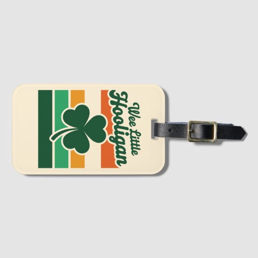 St Patricks Day We Little Hooligan Grappig Bagagelabel (Voorkant (horizontaal))