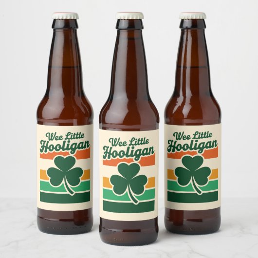 St Patricks Day We Little Hooligan Grappig Bier Etiket (Flessen)