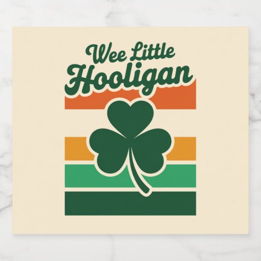 St Patricks Day We Little Hooligan Grappig Bier Etiket (Enkel label)