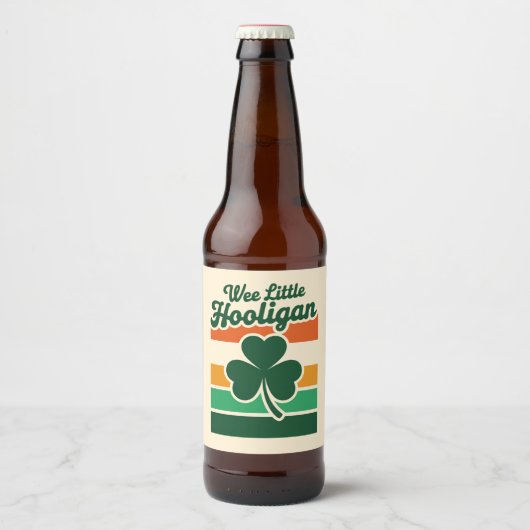 St Patricks Day We Little Hooligan Grappig Bier Etiket (Voorkant)