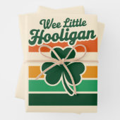 St Patricks Day We Little Hooligan Grappig Inpakpapier Vel (In situ)
