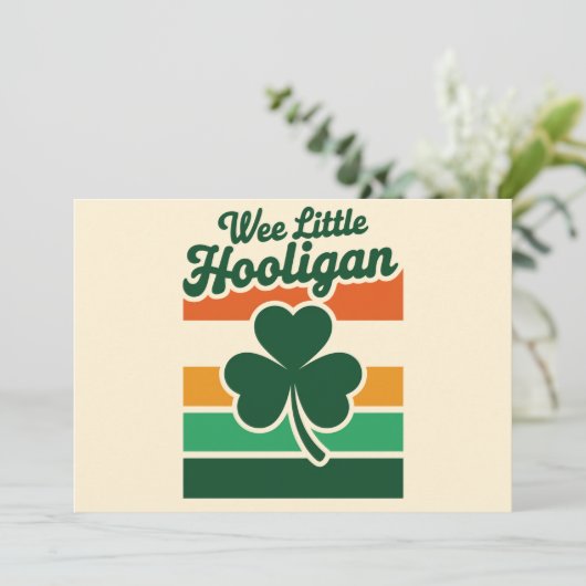 St Patricks Day We Little Hooligan Grappig Kaart (Staand voorkant)