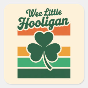 St Patricks Day We Little Hooligan Grappig Vierkante Sticker