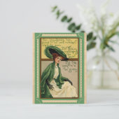 St Patricks Day Wearing Green Irish Poem Briefkaart (Staand voorkant)