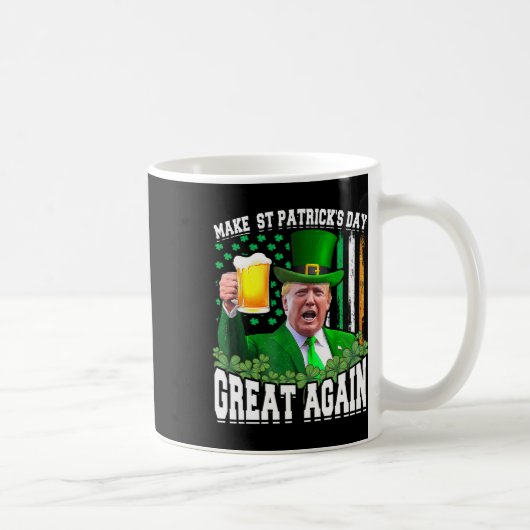 St Patrick's Day weer geweldig grappig Trump Koffiemok (Rechts)
