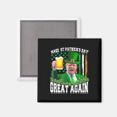 St Patrick's Day weer geweldig grappig Trump Magneet (Voorkant / Achterkant)
