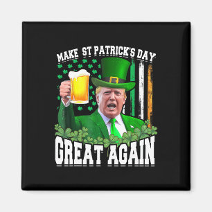 St Patrick's Day weer geweldig grappig Trump Magneet