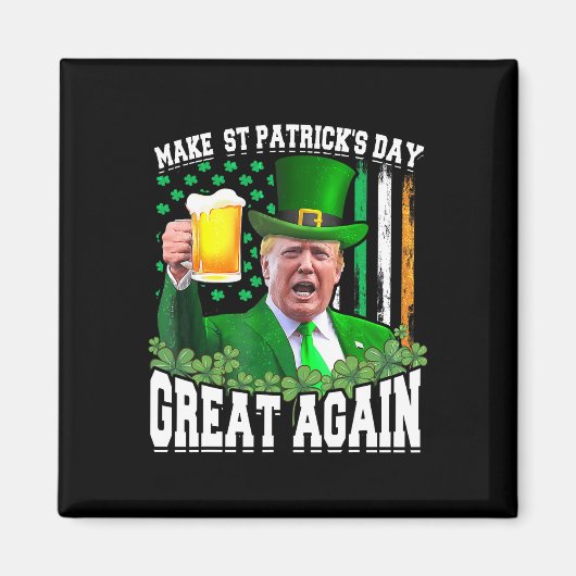 St Patrick's Day weer geweldig grappig Trump Magneet (Voorkant)