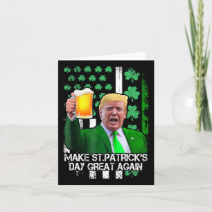 St. Patrick's Day weer geweldig Grappig Trump Met  Kaart