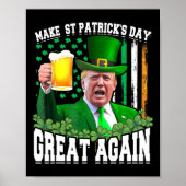 St Patrick's Day weer geweldig grappig Trump Poster (Voorkant)