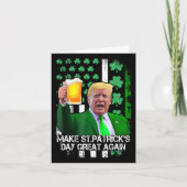 St Patrick's Day weer geweldig Grappige Trump met Kaart (Voorkant)