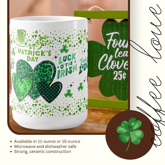 St. Patrick's Day Wensen Keramische Mok