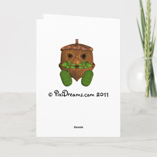 St. Patrick's Day Wenskaart - Irish Pixie Kaart (Achterkant)