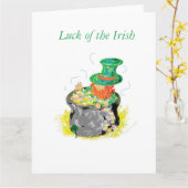 St. Patrick's Day Wenskaart Kaart (Gele Bloem)