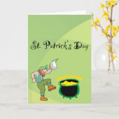 St. Patrick's Day wenskaart Kaart (Gele Bloem)
