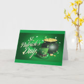 St. Patrick's Day Wenskaart Kaart (Gele Bloem)