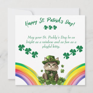 St. Patrick's Day wenskaart – Schattige Leprechaun Feestdagenkaart