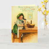 St. Patrick's Day Wenskaarten Kaart (Gele Bloem)