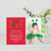 St. Patrick's Day Wenskaarten met FOTO Budget (Staand voorkant)