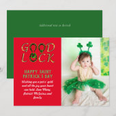St. Patrick's Day Wenskaarten met FOTO Budget (Voorkant / Achterkant)