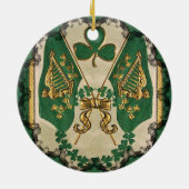 St. Patricks Day Wensornament Keramisch Ornament (Achterkant)