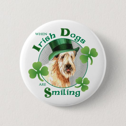 St. Patrick's Day Wheaten Terrier Ronde Button 5,7 Cm (Voorkant)