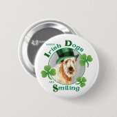 St. Patrick's Day Wheaten Terrier Ronde Button 5,7 Cm (Voorkant /achterkant)