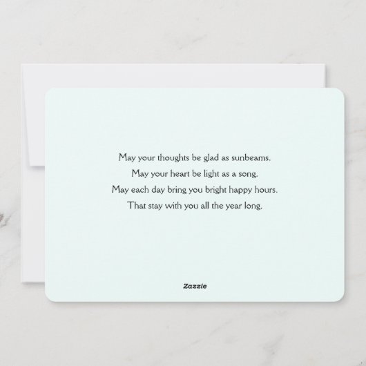 St. Patrick's Day Whimsische Regenboog & Klaver Feestdagenkaart (Achterkant)