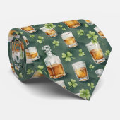 St. Patrick's Day Whiskey & Shamrocks Stropdas (Opgerold)