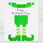 St. Patrick's Day Wijn Etiket (Enkel label)