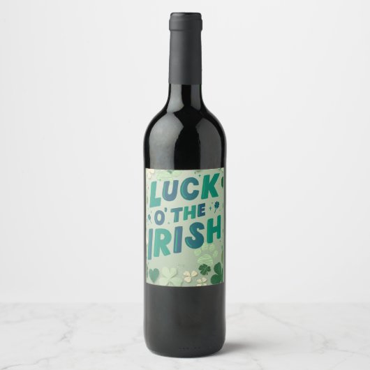 St. Patrick's Day Wijn Etiket (Voorkant)