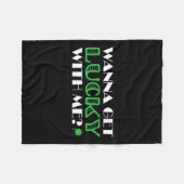 St. Patrick's Day wil geluk met mij Fleece Deken (Voorkant (Horizontaal))