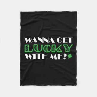 St. Patrick's Day wil geluk met mij Fleece Deken